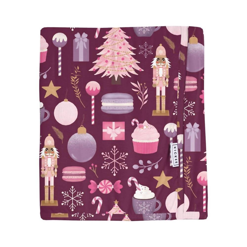 NEW KICKEE kid's swaddle perfect blanket in melody sugar plum